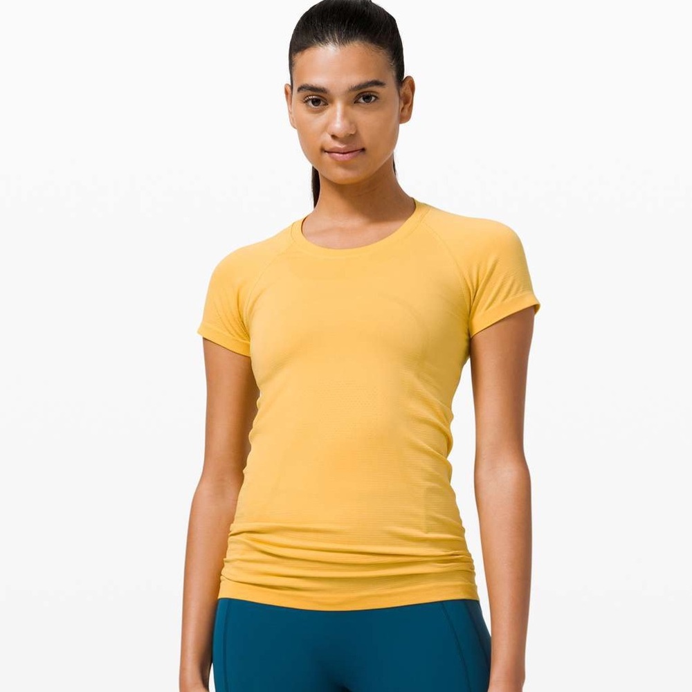 lululemon athletica Yellow Short Sleeve Tee